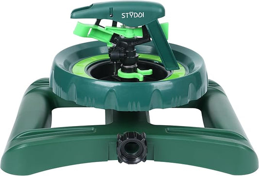 STYDDI Pattern Impulse Sprinkler for Medium to Large Yard Areas, Customizable Watering Pulsating Sprinklers for Yard, Lawn Impulse Sprinkler for Irregular Shapes, Covers up to 5,800 Sq. Ft