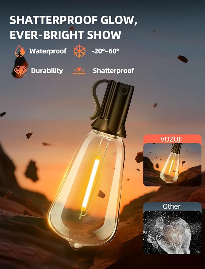 Outdoor Patio String Lights: 150Ft 45M Outside Waterproof Light - Remote Dimmable ST38 Shatterproof Bulb Connectable Hanging Outdoor Electric Lighting - Backyard Yard Gazebo Porch Party