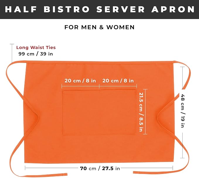 Chef Works Unisex Half Bistro Server Apron