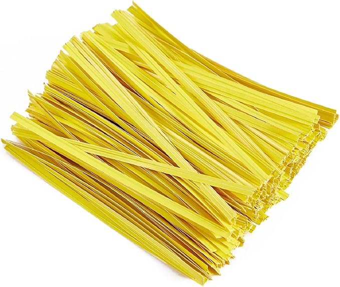Tangyinrd 1000 Pcs 5" Kraft Paper Twist Ties, Plant Ties Cable Ties Reusable Bread Ties for Party Cello Candy Coffee Treat Bags Cake Pops