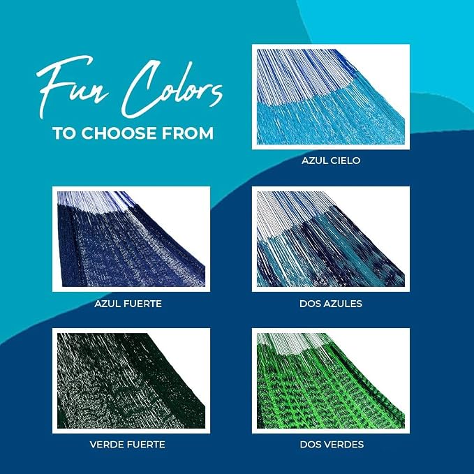 Hammocks Rada: Handmade Yucatan Hammock - Matrimonial Size Tropical Multicolor - 13ft long Artisan Crafted