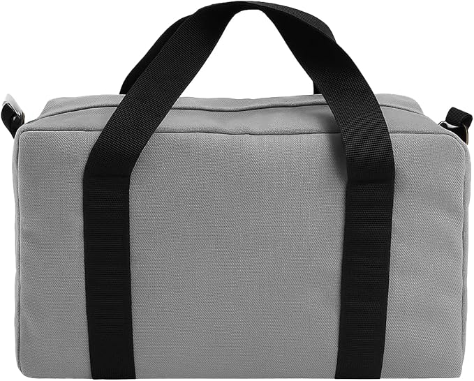 Small Tool Bag,Close Top Wide Mouth Tool Organizer Bag,Large Capacity Tool Bags for Men,Canvas Tool Storage Bag for Storage Handbag for Screwdrivers,Wrench,Pliers Hand Tools (Gray, 20 Inch)