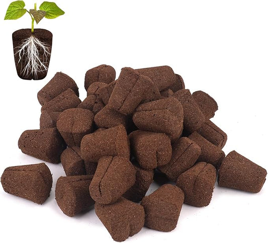 50 Pcs Grow Sponges,Replacement Seed Starter Plugs for Cuttings,Great for Soil, Tray or Planting Pods, Promotes Herbs, Vegetables and Flowers Growth