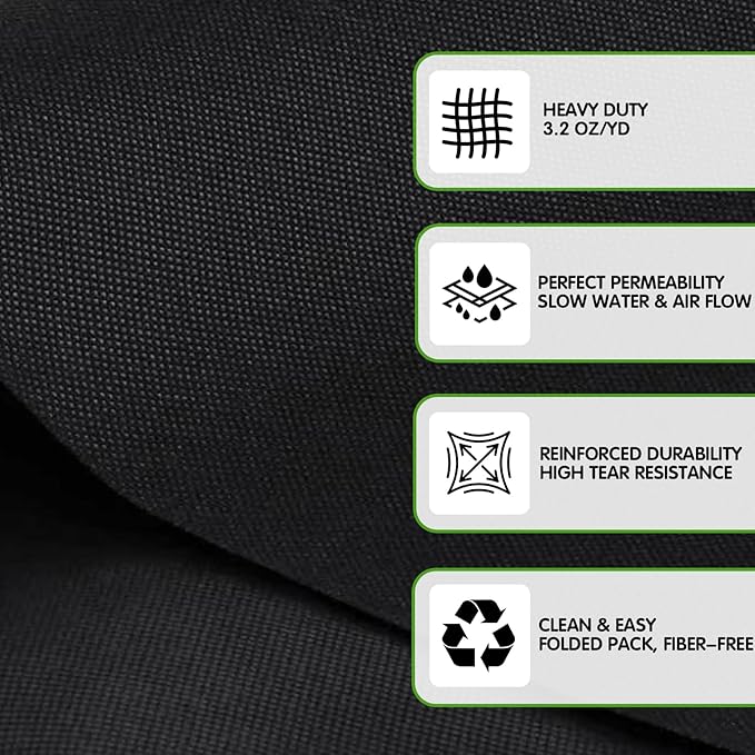 EXTRAEASY Non-Woven Weed Barrier Fabric, 3ft x 50ft, Easy Install & Breathable Ground Cover - Landscape Fabric for Gardens, Flower Beds, Mulch & Professional Weed Control