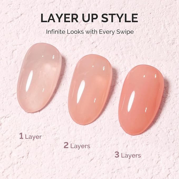 MelodySusie Nude Gel Nail Polish, 0.5Fl.oz Jeweliver Milky Gel Polish Milky Nude Pastel Color Sheer Gel Nails Soak Off UV LED Light Cure Gift for Manicure Nail Art DIY at Home JM28