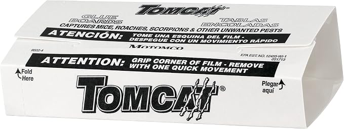 Tomcat Glue Boards with Eugenol for Enhanced Stickiness, 4 Per Box, 2-Pack