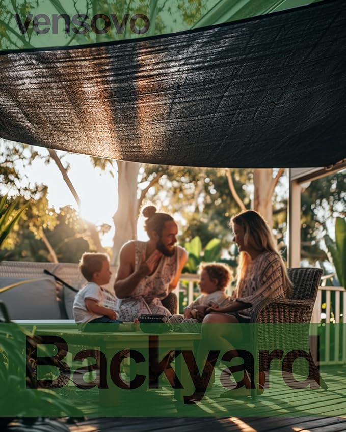 vensovo 30% Sunblock Shade Cloth Net Black Resistant - 10x20 Ft Garden Shade Mesh for Plant Cover, Greenhouse, Chicken Coop, Kennels, Tomatoes Plants
