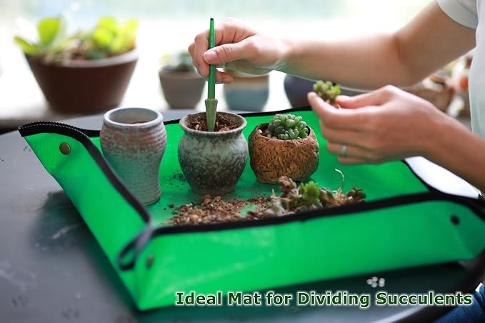 2 Packs 39.5"X31.5" Large Repotting Mat for Indoor Plants Transplanting/Dividing and Dirt Control, Gardenig Gifts for Women, Waterproof Gardening Potting Mat for Succulent