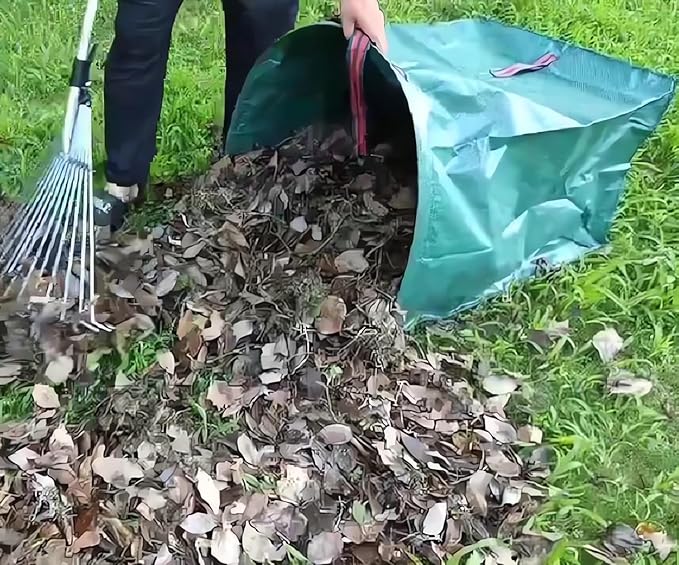 RISETEX 72 Gallon Yard Lawn Garden Bags, Large Standable Leaf Bags, Outdoor Garbage Can - Collapsible Trash Can for Parties, Yard Waste, Laundry, Camping - 1 Count