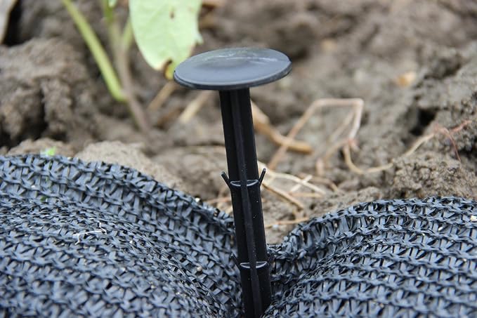 KINGLAKE 30 Pcs 6 Inches Plastic Tarp Stakes Anchors Sturdy Plastic Stakes for Keeping Garden Netting Down,Holding Down the Tarps and Landscape Fabric Lawn Edging,Tents,Weed Cover