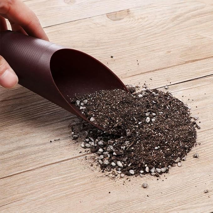 Black Bonsai Soil Scoops,Plastic Garden Soil Scoops,Colorful Gardening Tools Potting Scoopers Bucket Shovel for Flower Planting,Bonsai,Potting Patio, Lawn and Garden