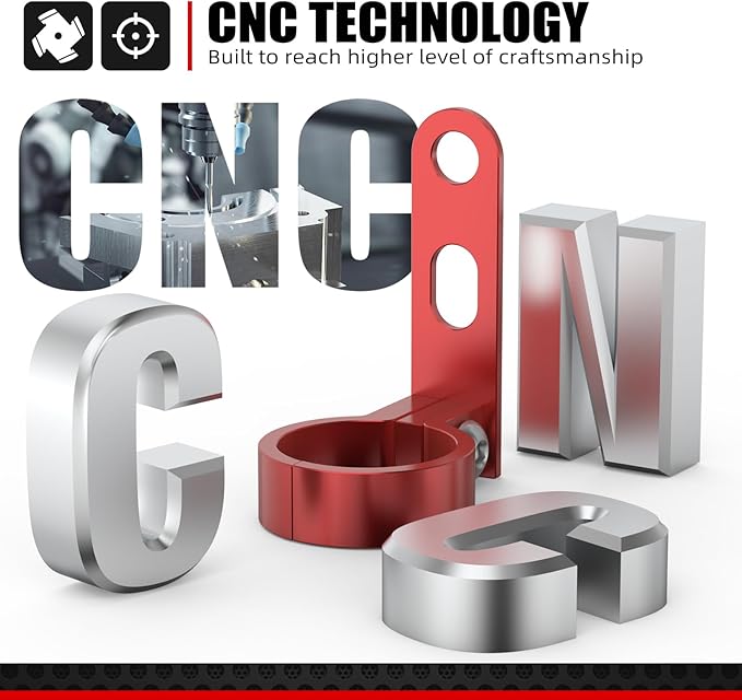 NICECNC Front Brake Cable Guide Hose Clamp Line Guide Holder Compatible with Honda XR650L 1993 1994 1995 1996 1997 1998 1999 2000 2001 2002-2024, See Fitment, Aluminum CNC-machined Red