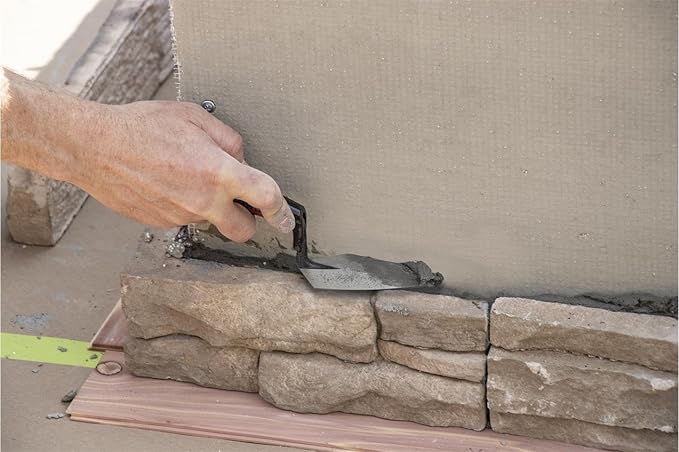 MARSHALLTOWN QLT Pointing Trowel, 7 x 3 Cement and Mortar Finishing tool, Soft Grip, PTSG73