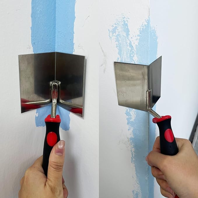 Drywall Corner Tool 2pcs/Set, Stainless Steel Sheetrock External Corner Trowel & Internal Corner Trowel