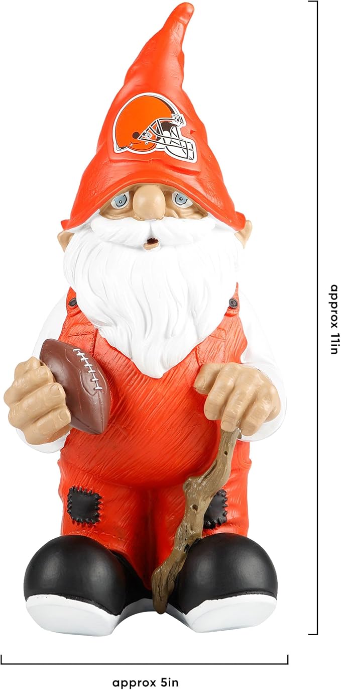 NFL Resin 11.5" Team Logo Outdoor Garden Statue Gnome