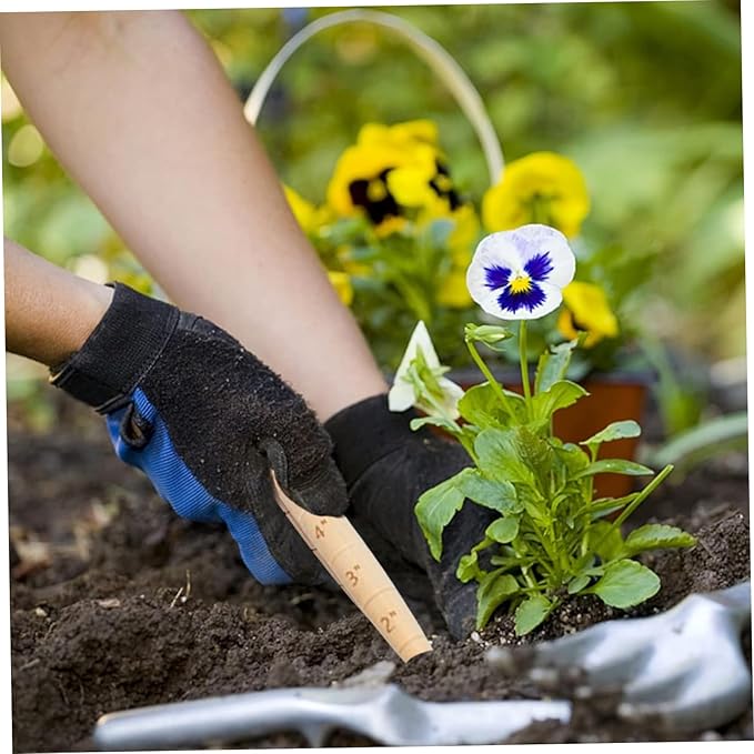 5Pcs Dibbler 8 Inch Wooden Dibbler with 5 Level Scale Portable Replacement Professional Seed Planter Tool for Seedling, Gardening Gardening Tool Garden Tools Seed Planter