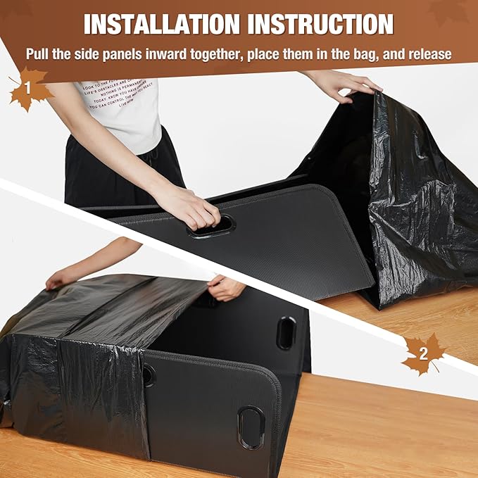 Touri Lawn and Leaf Trash Bag Holder No Assembly Required Holds 30-42 Gallon Bags Easy Open Easy Filling