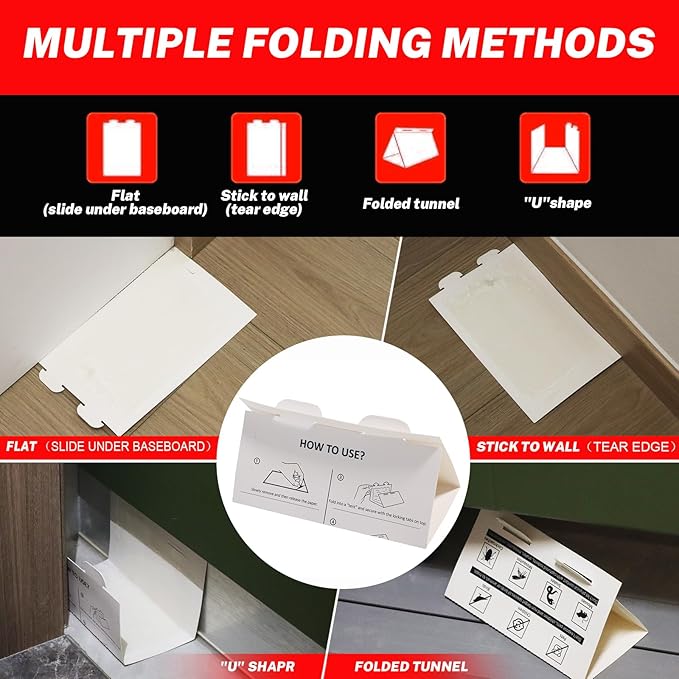 Mouses Traps Indoor for Home Sticky Insect Glue Adhesive for Catching Bugs, Rats, Rodents Non Toxic Bulk Glue Boards