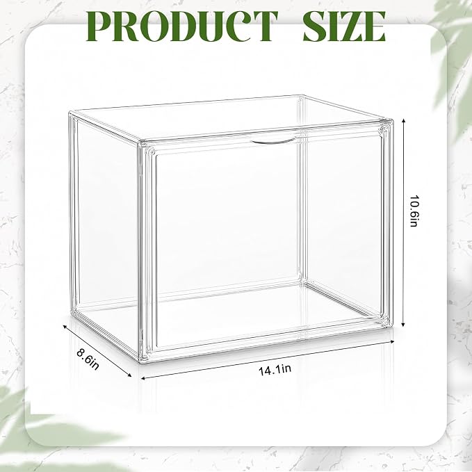 Novabright Mini Greenhouse Indoor, Clear Portable Tabletop Green House with Magnetic Door for Seed Starting, Plant Grow Warmer and Home Gardening Display (14.1 x 10.6 x 9 Inch)
