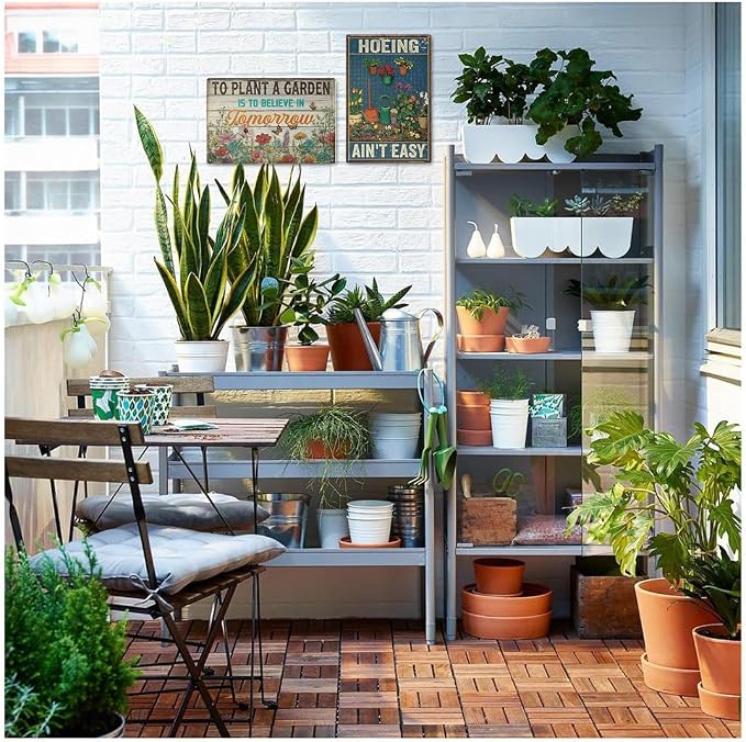 Vintage Garden Sign – 'To Plant a Garden Is to Believe in Tomorrow' | 12x8″ Inspirational Metal Garden Decor for Outside, Gardening Gifts for Women & Mom, Plant Lover Gifts, 2683