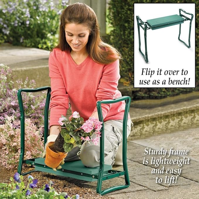 Foldable Garden Kneeler Kneeling Bench Stool Soft Cushion Sitting Seat Pad NEW