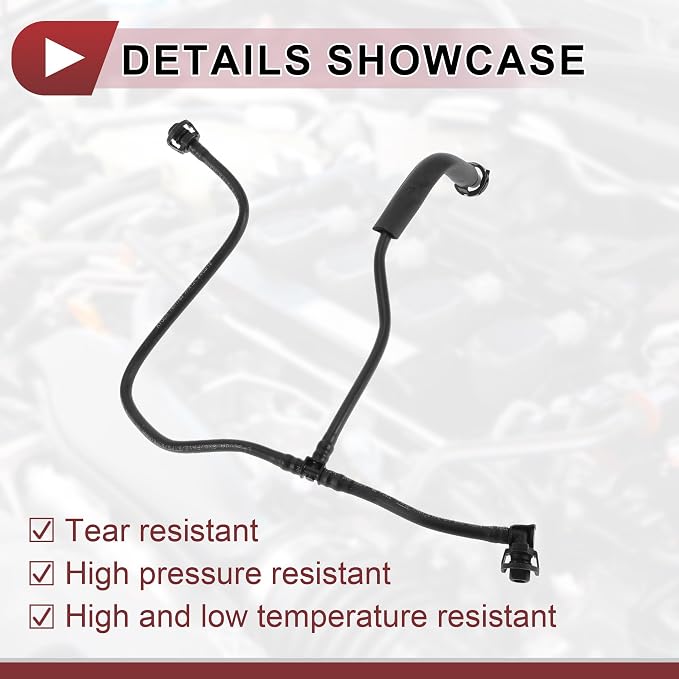 1 Pc Overflow Reservoir Hose for Jaguar F-Pace 2017-2021 for Land Rover Range Rover Velar 18-21 Radiator to Expansion Tank Hose No.LR091813 Plastic