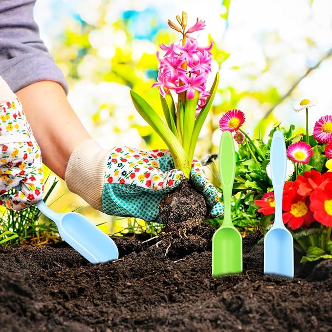 Sosoport Mini Gardening Shovels Bulk 40-Pack Portable Soil Scoop Lightweight Planting Spatula for Flowers and Garden Beds 5.90X1.96X1.18In Easy Carry and Storage