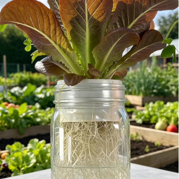 4-Pack Microgreen Grower for Mason Jars 3 Inch, Microgreen Sprouting Kit Wide Mouth, Sprouting Adapter Set with Deep and Shallow Inserts for Home Growing