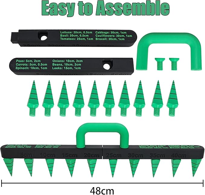 Seed Spreader Tool - 10-Hole Adjustable Detachable Seed Spacer, Handheld Seed Planter Tool Lightweight Planter for Vegetables, Mini Seed Dispenser Gardening Tools for Small Seeds