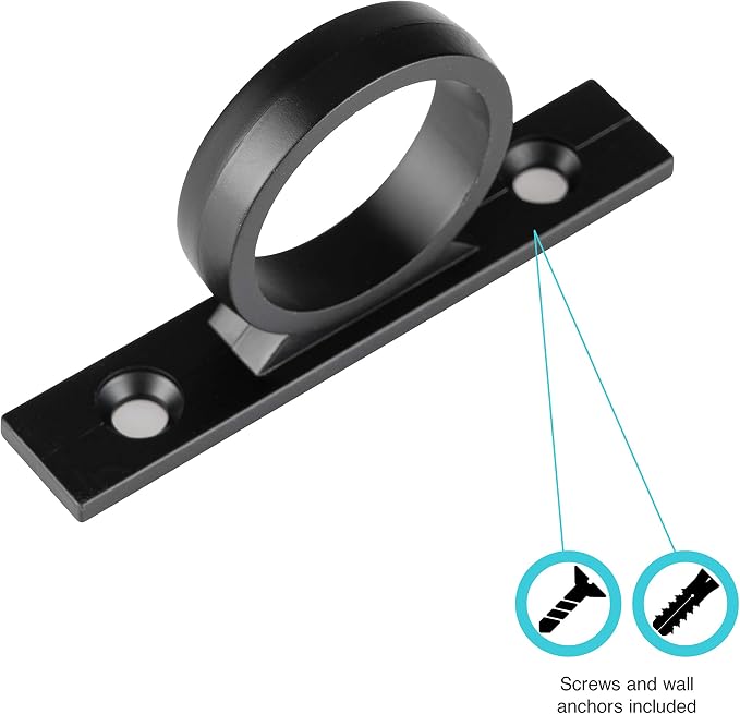 Dura Faucet DF-SA155-MB RV Shower Hose Guide Ring - Mounting Screws Included (Matte Black)