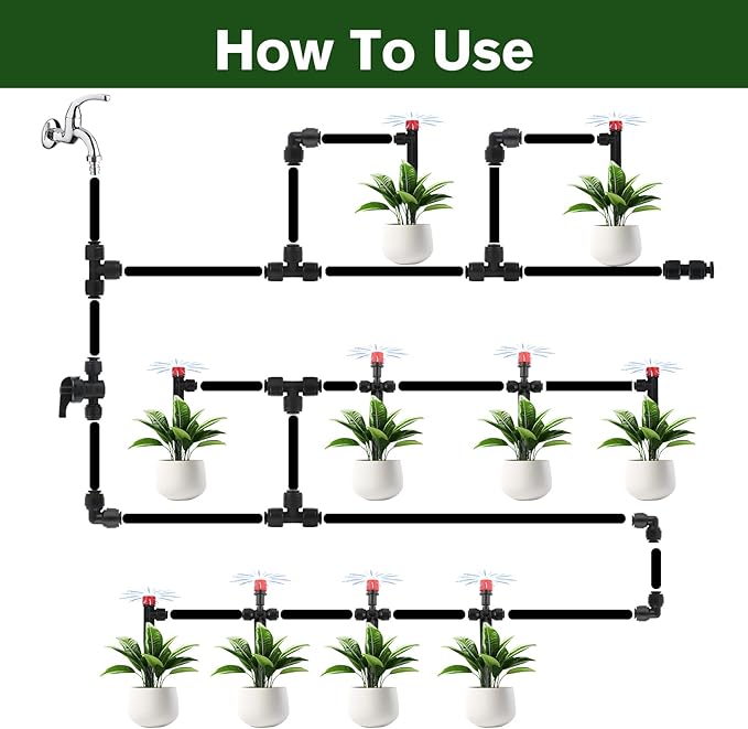 Kalolary 10 Pack Quick Connect Drip Irrigation Valves, 1/4" Drip Irrigation Shut Off Valve Barbed Switch Valves Drip Line Parts for 1/4 Inch Drip Irrigation Tubing Garden Lawn Irrigation System