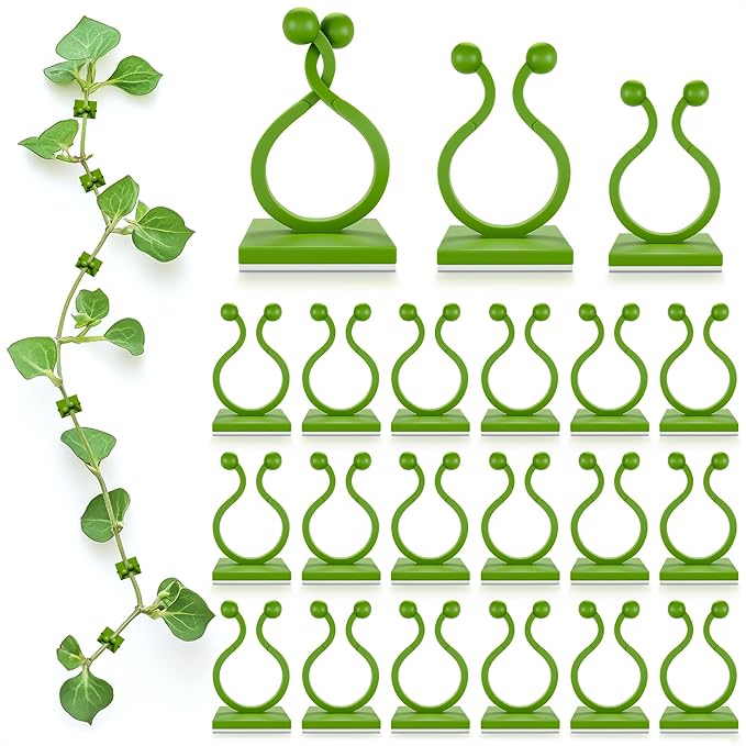 110 Pcs Wall Plant Clips for Climbing Plants - Self-Adhesive Climbing Plant Wall Clips for Vines and Cords Organization - 40 Small, 40 Medium, and 30 Large Sizes in One Set, for Indoor and Outdoor Use