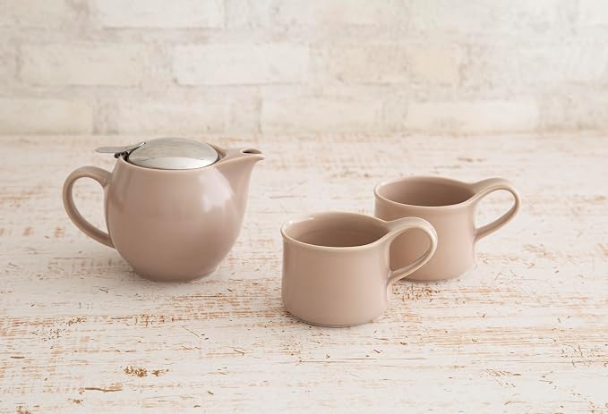 ZERO JAPAN Bee House Ceramic Cappuccino Mug - Microwave & Dishwasher Friendly, Ceramic Coffee Mugs with Handle - Cups for Tea, Espresso, Latte & Hot Drinks - Silky Grayish Pink (5.4 oz)