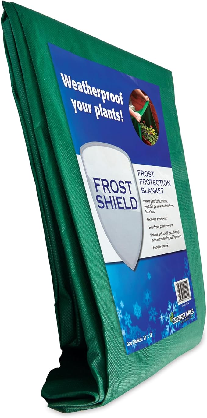 Greenscapes Frost Blanket 10' x 12', Plant Protection Cover for Cold Weather, Reusable Garden Freeze Cloth