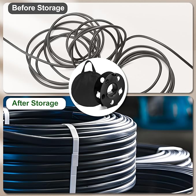 Portable Heavy Duty Cord Storage Reel 1 Pack Easy to Use with Center Rotating Handle 100 Feet for Outdoor Activities