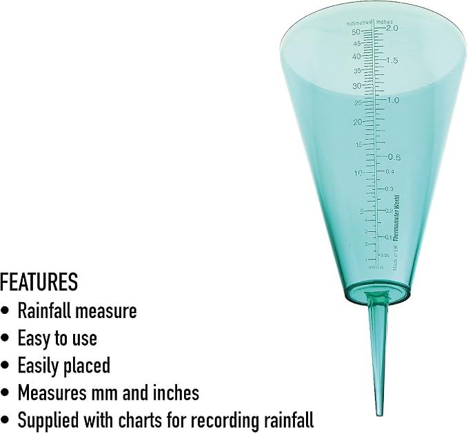 Rain Gauge to Monitor Rainfall Levels with Easy Read Scale The Perfect Outdoor Rain Meter for Your Garden