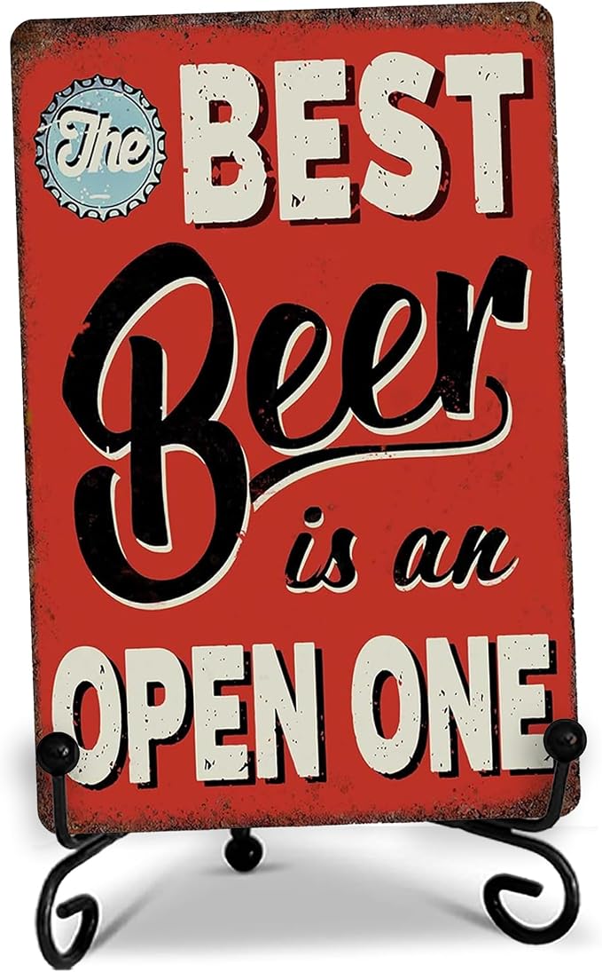 Vintage Metal Sign, Metal Wall Art, Funny Bar Signs, Motivational Positive Affirmations Wall Decor, Funny Tin Signs for Home Office School Gym & Locker Room 8x12 Inch (5-Pack Funny Metal Bar Sign Set)