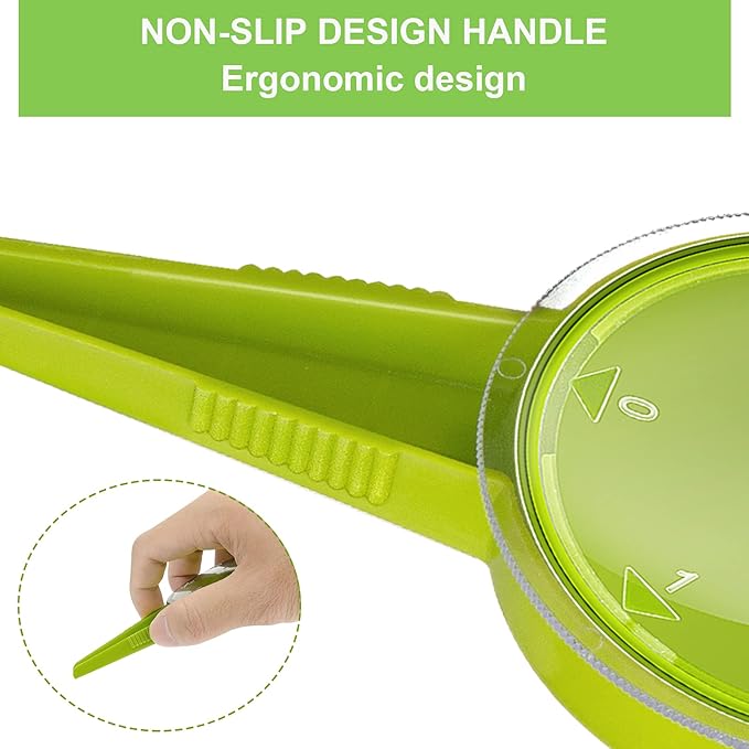 Sowing Seed Dispenser Hand Tool, 6 Pack Handheld Garden Seeder Sower Planter with 5 Dial Settings, Ideal for Small Seeds of Flowers, Vegetables, Outdoor/Indoor（ Light Green）