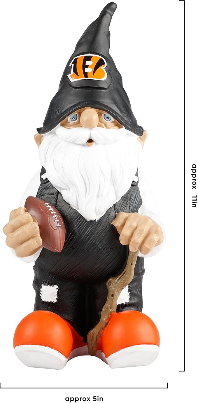 NFL Resin 11.5" Team Logo Outdoor Garden Statue Gnome