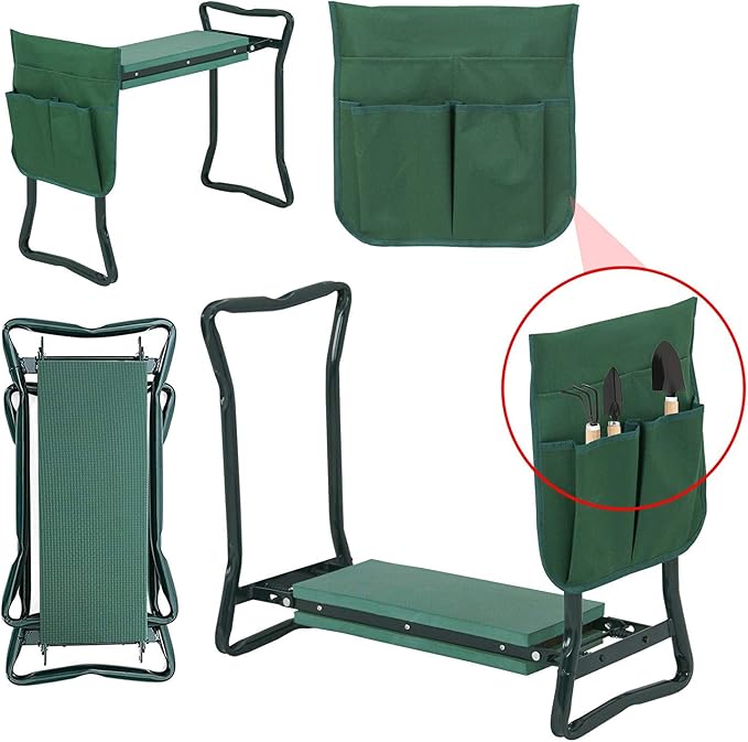 ShoppingOnBed Folding Garden Bench Seat Stool Kneeler