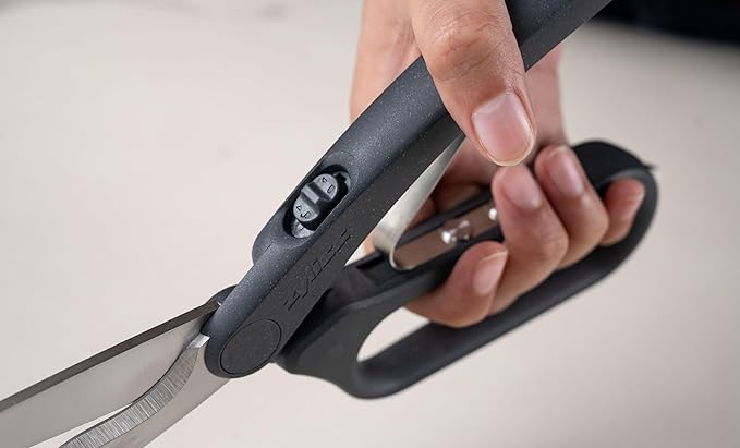 Zyliss All Purpose Shears - Stainless Steel, Heavy-Duty Kitchen Scissors for Food - Spring-Assisted Chef Scissors for Poultry, Vegetables & More - Dishwasher Safe - Multi-Purpose Kitchen Tool