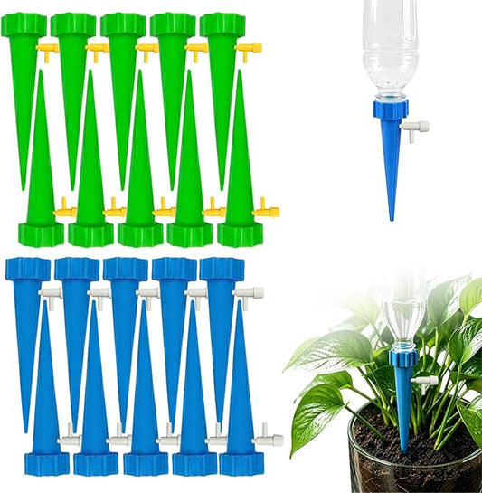 20PCS Self Watering Spikes, Adjustable Control Valve Plant Watering Inserts, Automatic Watering Devices for Indoor Outdoor Potted Plants and Garden