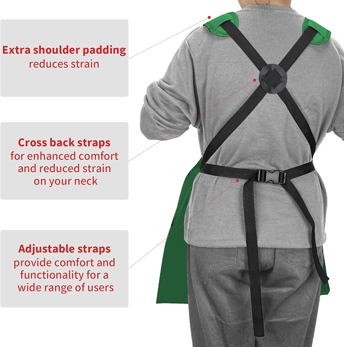 Gardening Apron with Pockets for Women&Men, Harvest Aprons w/Quick Release Pocket, One Size Fits Most, Gardening Gift