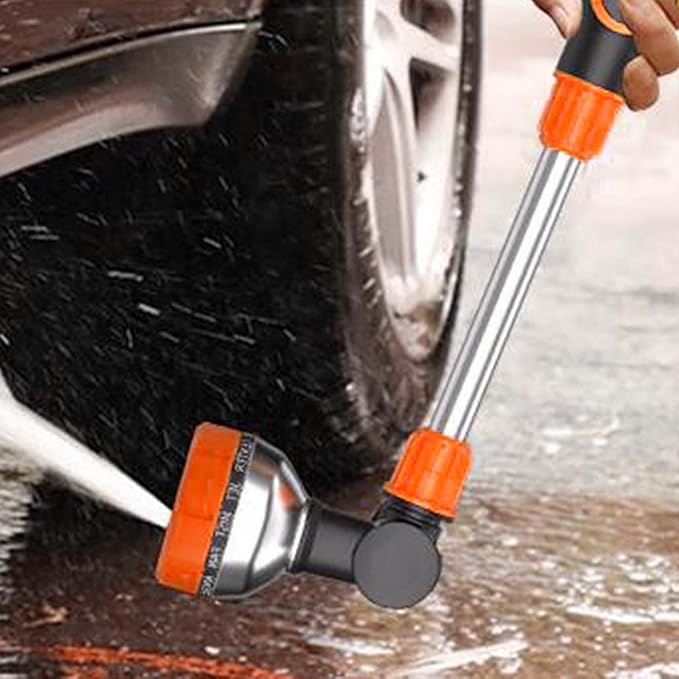 Watering Wand Plant Watering Wand Garden Hose Sprayer Wand Water Hose Long Hose Nozzle Sprayer Adjustable 8 Patterns Ergonomic Rubber Grip Suitable Fo, Orange