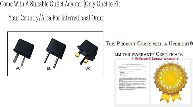 UpBright 9V AC/DC Adapter Compatible with Snow Joe Sun SunJoe HJ605CC HJ605CC-GRY HJ605CC-RED HJ604C-SJB 7.2V Cordless Grass Shear Hedge Trimmer HJ604C-CHRG HJ604C-3 0.4A Battery Charger Power Supply