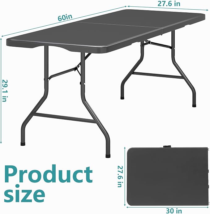 RUIE Folding Table (5ft Black)