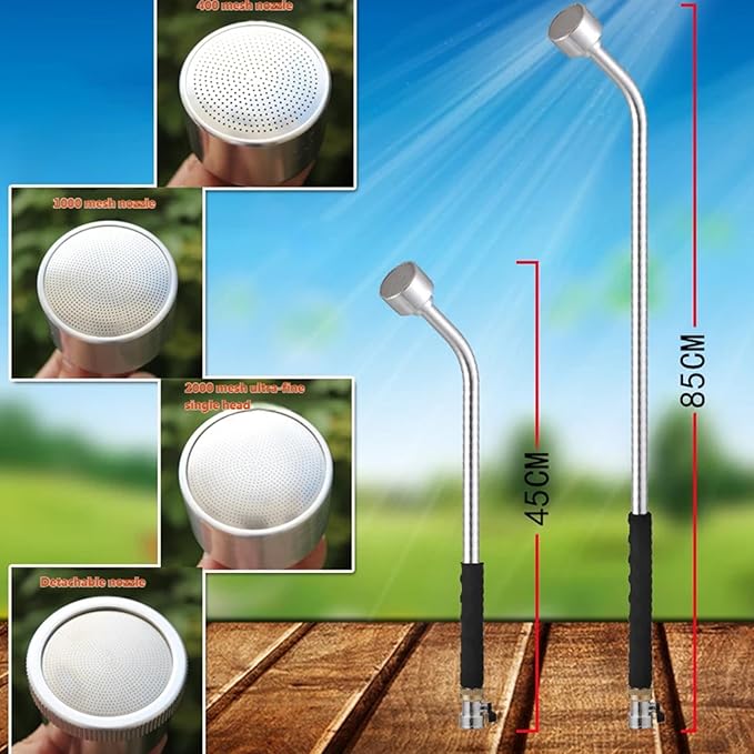 Gardening Sprayer Wand Heavy Duty Stainless Steel Watering Wand for Flower Bed Irrigation and Hard to Reach Area Long Reach Flower Watering Stick