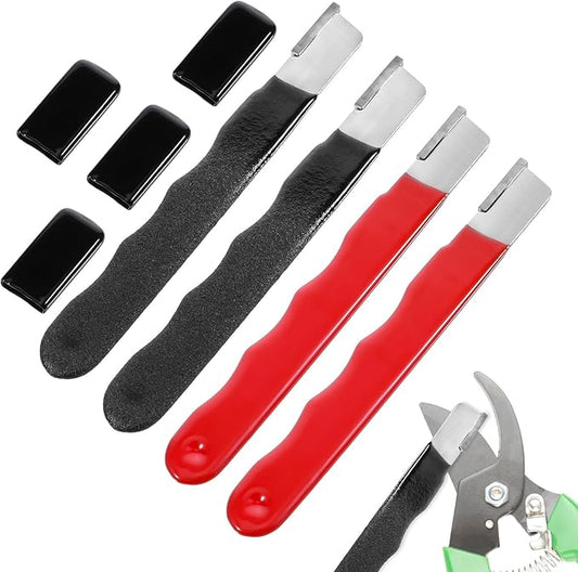 4 Pack Pocket Blade Sharpeners, Garden Tool Sharpener, Garden Knife Sharpener for Hedge Shears Scissors, Mini Portable Quick Edge Sharpening Multipurpose Usage for Cutter Scissor Axe Clipper Pruners