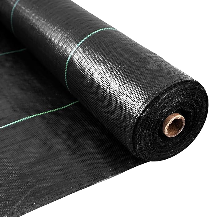 EXTRAEASY 4ft x 100ft Weed Barrier Fabric, Heavy Duty Landscape Fabric, 3.2oz Weed Control Fabric, Tear-Resistant Weed Blocker Ground Cover for Garden, Gravel, Driveway, Flower Bed