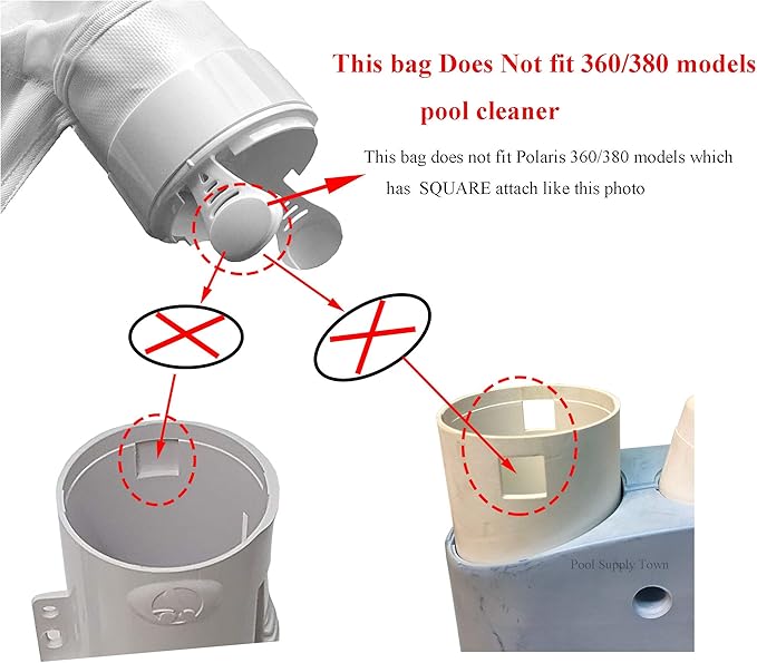 ATIE 280 Pool Cleaner Leaf Bag K15 Replacement with Larger Capacity and Netting Holes For Polaris 280/480 Pool Cleaner Great For Picking Up Leaves, Acorns, Twigs During Leaves-falling Seasons (2 Pack)